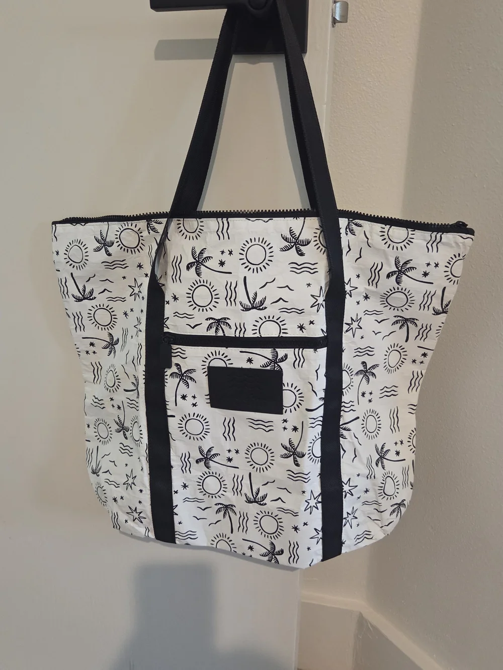 Local Beach Encinitas Tyvek Beach Tote Bag Palm Sun Print